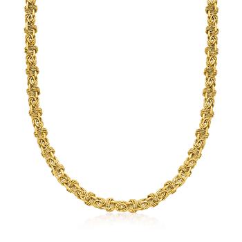 商品Canaria Fine Jewelry | Canaria 10kt Yellow Gold Flat Modified Byzantine Necklace,商家Premium Outlets,价格¥6411图片