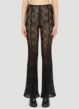 Ganni | Lace Flared Pants in Black商品图片,5.5折×额外9折, 额外九折