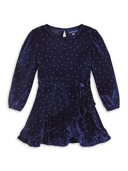 Andy & Evan | Little Girl's & Girl's Rhinestone Velvet Dress商品图片,