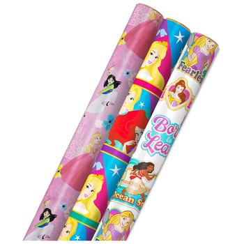 商品Hallmark | Disney Princess Wrapping Paper with Cut Lines on Reverse,商家Walgreens,价格¥143图片