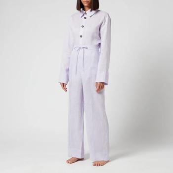 推荐Sleeper Women's Unisex Linen Pajama Set with Pants商品