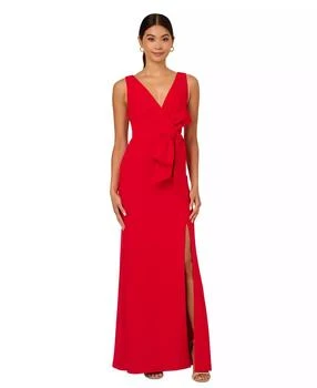 Adrianna Papell | Women's Bow-Front Crepe Gown,商家Macy's,价格¥1488