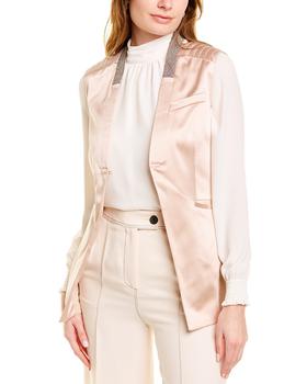 Brunello Cucinelli海淘, Brunello Cucinelli | Brunello Cucinelli Silk-Blend Vest商品图片 1.3折