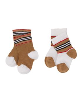 商品Kid's 2-Pack Icon Stripe Ribbed Socks, Size 1-18M图片
