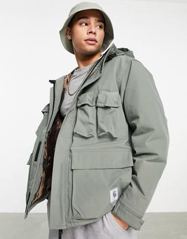 卡哈特外套, Carhartt | Carhartt WIP kilda fleece lined utility jacket in green商品图片 