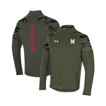 Under Armour | Men's Olive Maryland Terrapins Freedom Full-Zip Fleece Jacket商品图片,