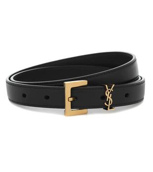 Yves Saint Laurent | logo真皮仿古金色腰带商品图片,
