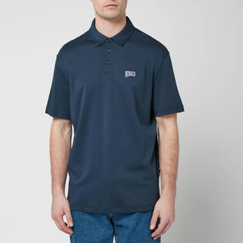 推荐Armani Exchange Men's Small Blocks AX Polo Shirt - Navy Blazer商品