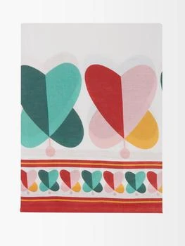 LA DOUBLE J | Farfalle Ring-print 280cm x 180cm linen tablecloth,商家MATCHES,价格¥1066