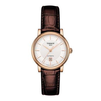 推荐Women's Carson Premium Swiss Automatic Brown Leather Strap Watch 30mm商品