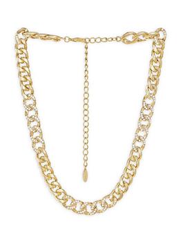 商品Life Of Links 18K Gold-Plate & Crystal Curb Chain Necklace图片