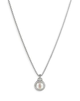 商品David Yurman | Sterling Silver Albion Pendant Necklace with Daimonds & Cultured Freshwater Pearl, 17",商家Bloomingdale's,价格¥6026图片