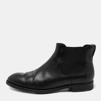 推荐Tod's Black Leather Ankle Length Boots Size 42.5商品