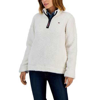 Tommy Hilfiger | Women's Sherpa 1/4-Zip Pullover Top商品图片,