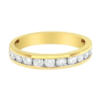 Haus of Brilliance | IGI Certified 18K Yellow Gold 1.0 Cttw Channel Set Round-Cut Diamond 11 Stone Anniversary/Wedding Band Ring,商家Premium Outlets,价格¥17401