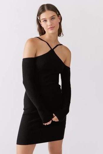 Urban Outfitters | UO Lorna Off-The-Shoulder Long Sleeve Mini Dress商品图片,5折, 1件9.5折, 一件九五折