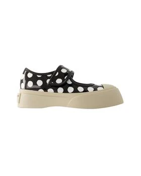 Marni | Mary Jane Sneakers - Marni - Leather - Black/Lily White 9.2折