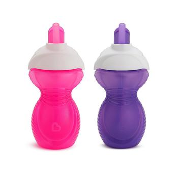 商品Munchkin | Click Lock Flip Straw Cup, Pink/Purple, 9 Ounce, 2 Count,商家Macy's,价格¥117图片