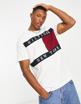 Tommy Hilfiger | Tommy Hilfiger large structure flag t-shirt in white商品图片,