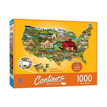 商品MasterPieces Puzzles | MasterPieces 1000 Piece Jigsaw Puzzle For Adults, Family, Or Kids - United States Shape - 34.65"x22.09",商家Macy's,价格¥186图片