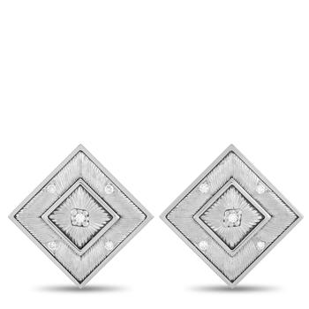 推荐Buccellati Prestigio 18K White Gold 0.16 ct Diamond Earrings商品