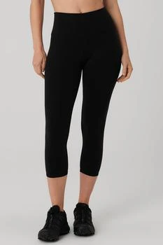 Alo | High-Waist Airbrush Capri - Black,商家Alo yoga,价格¥510