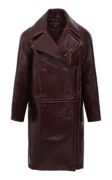 推荐Martin Grant - Women's Double-Breasted Lacquered Pea Coat - Burgundy - FR 34 - Moda Operandi商品