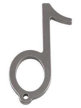 商品Mepra | Note Antibacterial Black Stainless Steel Key Ring & Stylus Pen,商家Saks Fifth Avenue,价格¥373图片