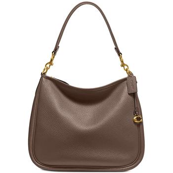 商品Soft Pebble Leather Cary Shoulder Bag with Convertible Straps图片
