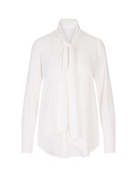 推荐Kiton Woman Shirt In White Silk With Lavalliere Collar商品