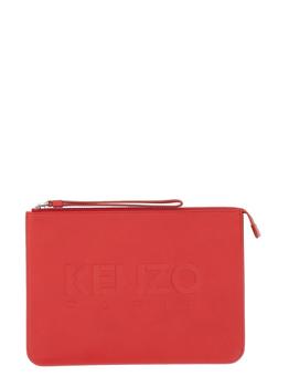 Kenzo | Kenzo Logo Embossed Zipped Clutch Bag商品图片,7折