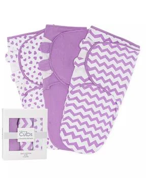 Comfy Cubs | Cotton Easy Swaddle Blankets, Pack of 3 with Gift Box,商家Macy's,价格¥309