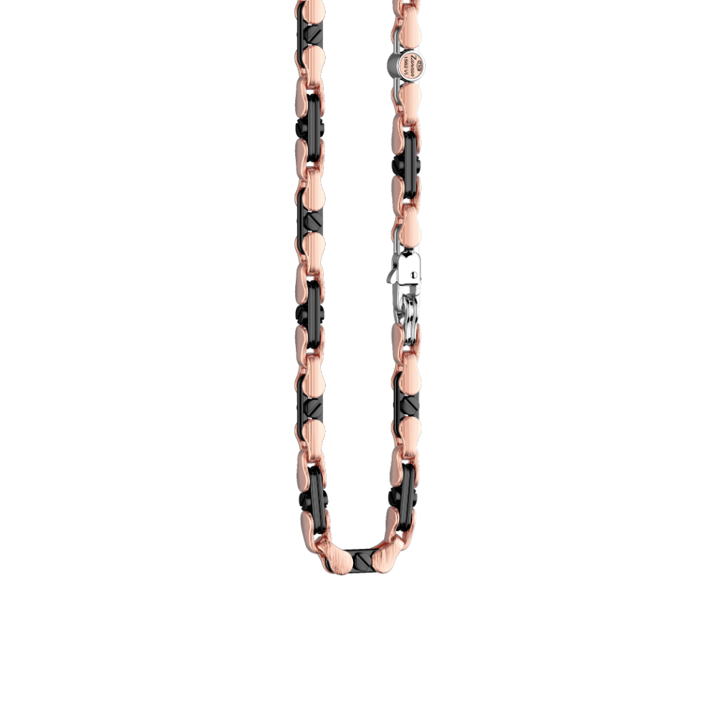 商品Zancan | 18K rose gold and black ceramic necklace.,商家Zancan Gioielli,价格¥59956图片