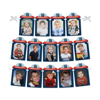 商品Big Dot of Happiness | Boy 16th Birthday - DIY Birthday Party Decor - Picture Display - Photo Banner,商家Macy's,价格¥115图片