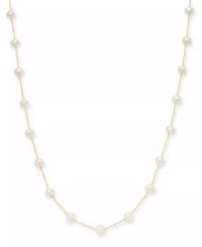 Effy | EFFY® Cultured Freshwater Pearl Station 18" Necklace in 14k Gold (5-1/2mm),商家Macy's,价格¥1543