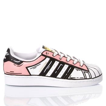 推荐Adidas Womens Pink Leather Sneakers商品