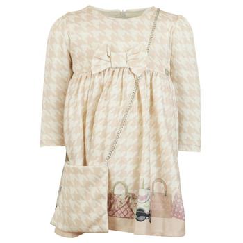 商品Beige & White Dress & Cross Body Bag Set,商家Designer Childrenswear,价格¥217图片