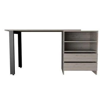FM Furniture | Pragma 120 Writing Desk, Two Drawers, Two Shelves,商家Verishop,价格¥1367
