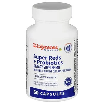Walgreens Free & Pure | Super Reds + Probiotics Capsules,商家Walgreens,价格¥220