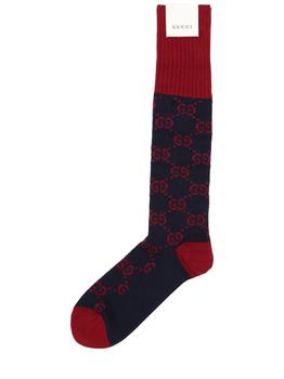 Gucci | Gg Supreme Logo Cotton Blend Socks商品图片,