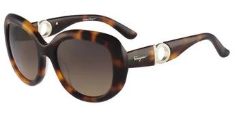 更多菲拉格慕墨镜, Salvatore Ferragamo | Brown Oval Ladies Sunglasses SF727S 214 53商品图片 2.3折