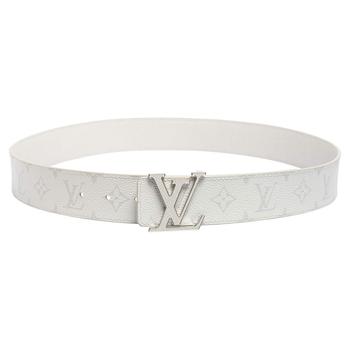 lv腰带, [二手商品] Louis Vuitton | Louis Vuitton White Monogram Canvas Initiales Reversible Buckle Belt 95 CM商品图片 满1件减$100, 满减