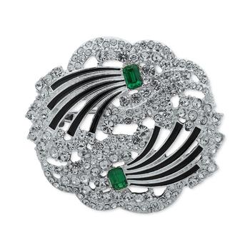 商品Anne Klein | Silver-Tone Crystal & Stone Cluster Pin,商家Macy's,价格¥201图片