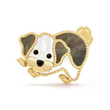 商品Van Cleef & Arpels | 包税【预售7天发货】 VCA梵克雅宝 23秋冬 女士 胸针 Lucky Animals Bichon Frise胸针 VCARP9RV00,商家TLS PARIS,价格¥66502图片