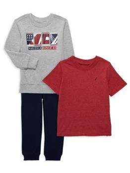 推荐​Little Boy’s 3-Piece Sweatshirt, Tee & Joggers Set商品