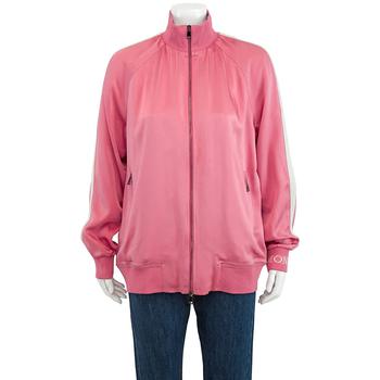 推荐Moncler Ladies Pink Satin Track Jacket, Brand Size 46 (Large)商品