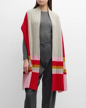 Loro Piana | Color-Block Ribbed Cashmere Scarf 