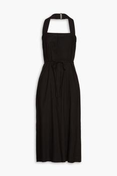 vince连衣裙, Vince | Linen-blend midi halterneck dress商品图片 5.4折