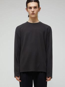 GARMENT LABLE | Knit Long Sleeve T-Shirt_Charcoal商品图片,7.4折×额外8.5折, 额外八五折