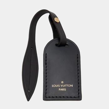 lv行李箱, [二手商品] Louis Vuitton | Louis Vuitton Black Leather Luggage Name Tag商品图片 